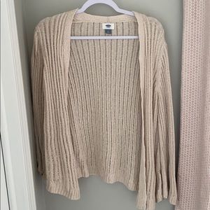 Old Navy Cream Knit Cardigan